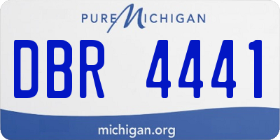 MI license plate DBR4441