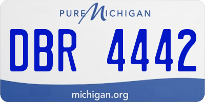 MI license plate DBR4442
