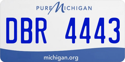 MI license plate DBR4443