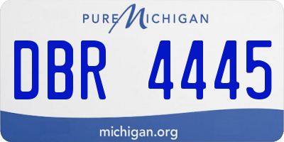 MI license plate DBR4445