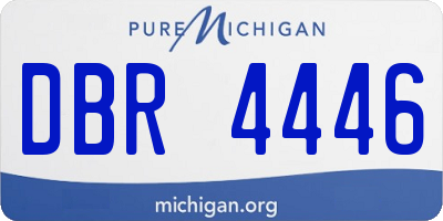 MI license plate DBR4446