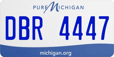 MI license plate DBR4447