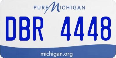 MI license plate DBR4448