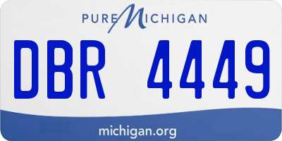 MI license plate DBR4449