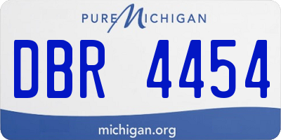 MI license plate DBR4454