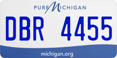 MI license plate DBR4455