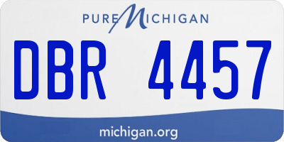 MI license plate DBR4457