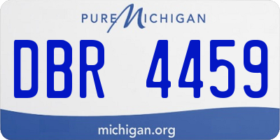MI license plate DBR4459