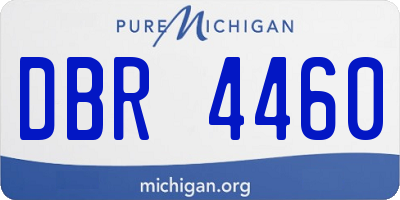 MI license plate DBR4460