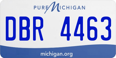 MI license plate DBR4463