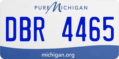 MI license plate DBR4465