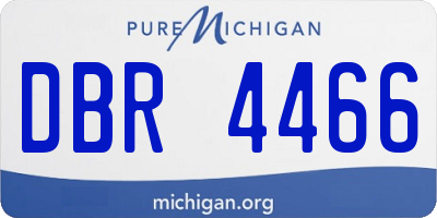 MI license plate DBR4466