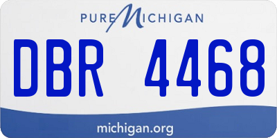 MI license plate DBR4468