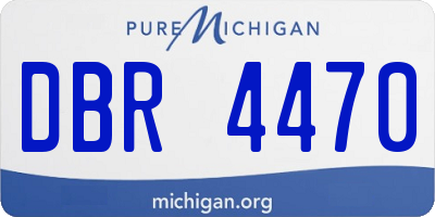 MI license plate DBR4470