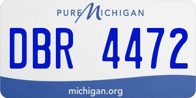 MI license plate DBR4472