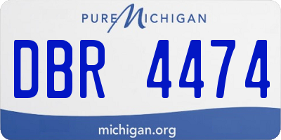 MI license plate DBR4474