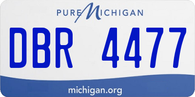 MI license plate DBR4477