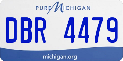 MI license plate DBR4479