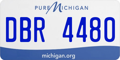 MI license plate DBR4480
