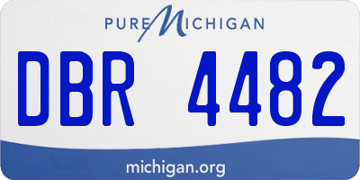 MI license plate DBR4482