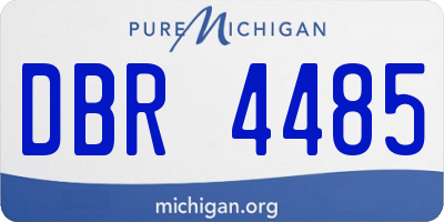 MI license plate DBR4485