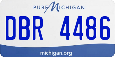 MI license plate DBR4486