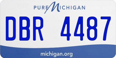 MI license plate DBR4487