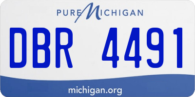 MI license plate DBR4491