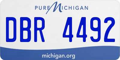 MI license plate DBR4492