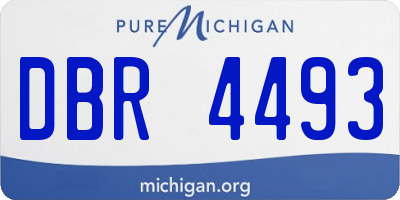 MI license plate DBR4493
