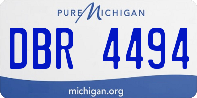 MI license plate DBR4494