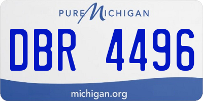 MI license plate DBR4496