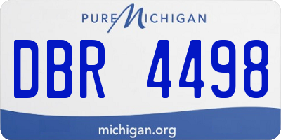 MI license plate DBR4498