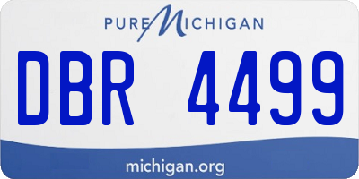 MI license plate DBR4499