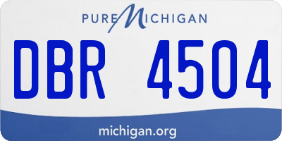 MI license plate DBR4504