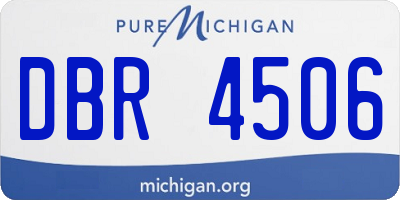MI license plate DBR4506