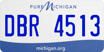 MI license plate DBR4513