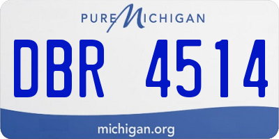 MI license plate DBR4514