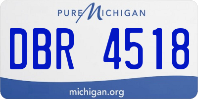 MI license plate DBR4518