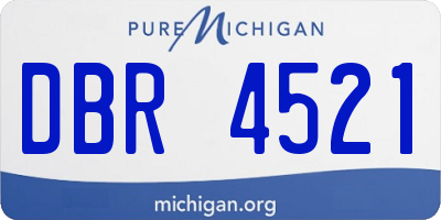 MI license plate DBR4521