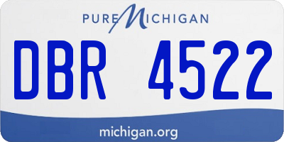 MI license plate DBR4522