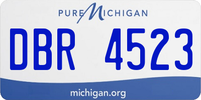 MI license plate DBR4523