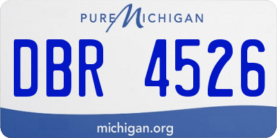 MI license plate DBR4526