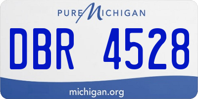 MI license plate DBR4528