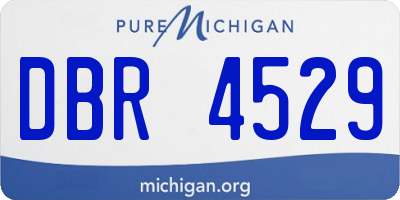 MI license plate DBR4529