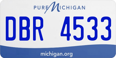 MI license plate DBR4533