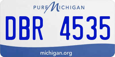 MI license plate DBR4535