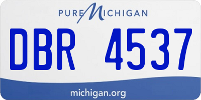 MI license plate DBR4537