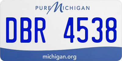MI license plate DBR4538