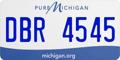 MI license plate DBR4545